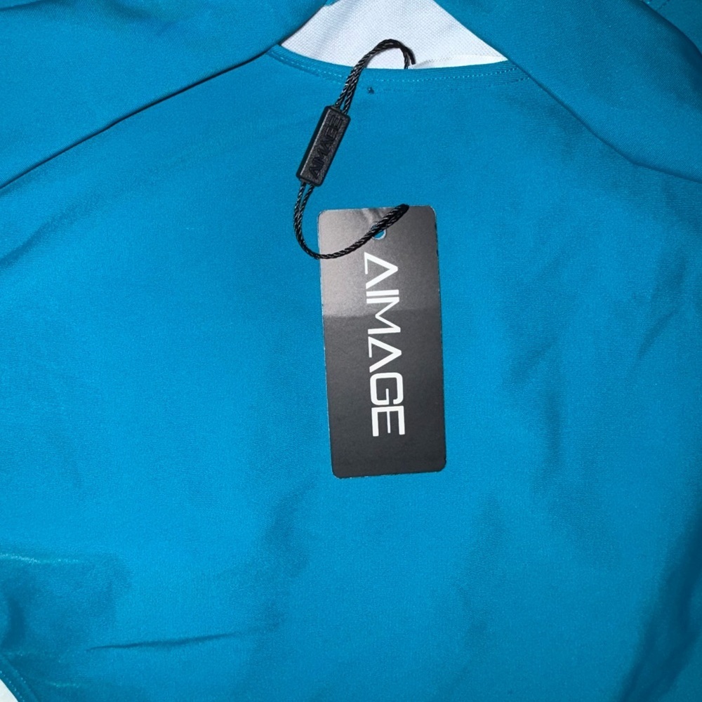 NWT Teal Crossback One-Piece Swimsuit — Supportive Ruched Front Size S - Picture 6 of 7